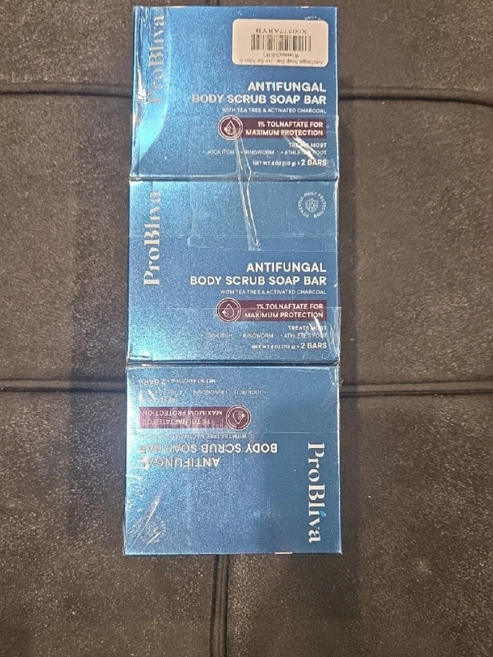 ProBliva Antifungal Soap Bar Exfoliating Scrub with Tea Tree Oil & Charcoal 6